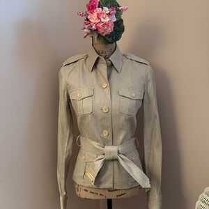 Black Label Ralph Lauren Beige Utility Jacket with Belt